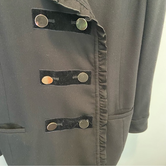 Crown & Ivy Elegant Black Pea Coat - Picture 3 of 9